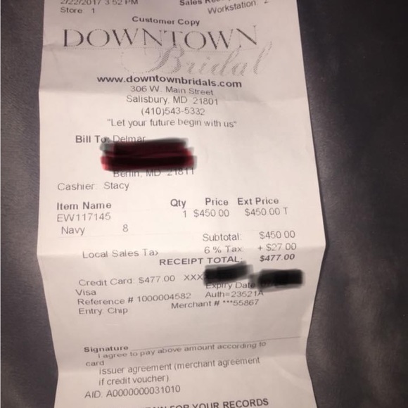 Elegant formal gown, Ellie Wilde size 8 - Picture 4 of 4